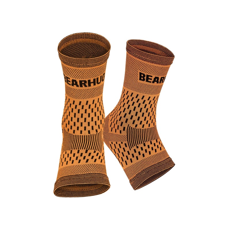 Bearhug Twin Pack Ankle Support for Men and Women - Ankle Brace for Sprained Ankle, Ligament Damage and Achilles Tendonitis Support - Bamboo Ankle Strap for Sports, Running, Gym, XL